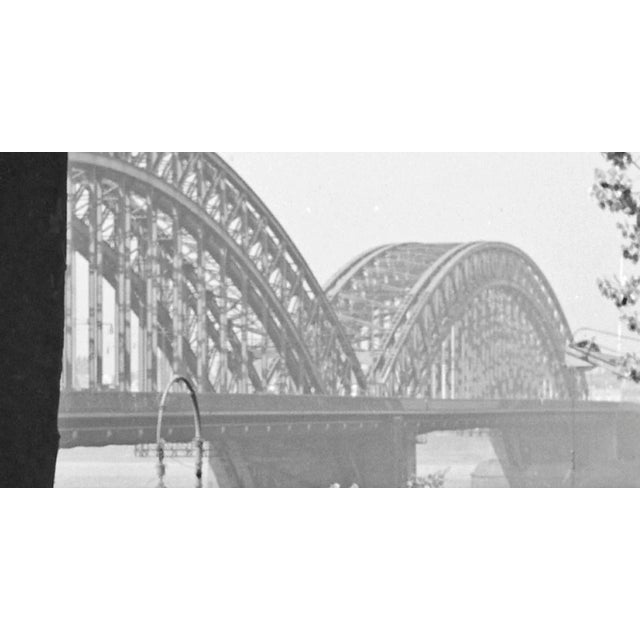 Traditional Arched Bridge Across the River Rhine at Duesseldorf, Germany 1937 For Sale - Image 3 of 5