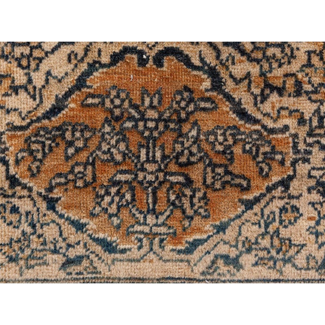 1920s Elegant Oversized Vintage Indian Carpet Adjusted Masterpiece For Sale - Image 5 of 9