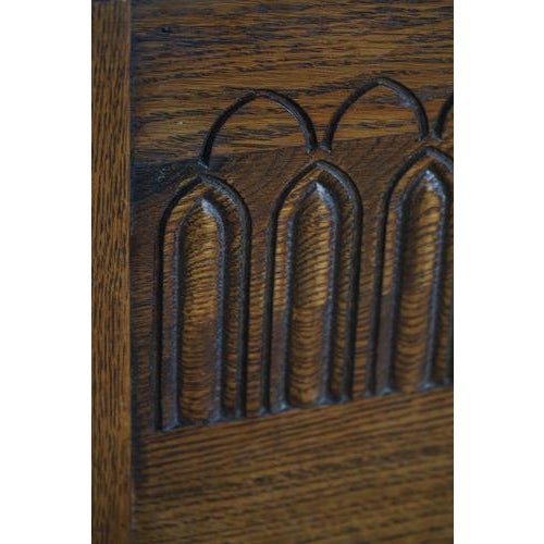 Mid 20th Century Danish Modern Oak Chest with Decorative Relief Carving, 1950s For Sale - Image 11 of 18