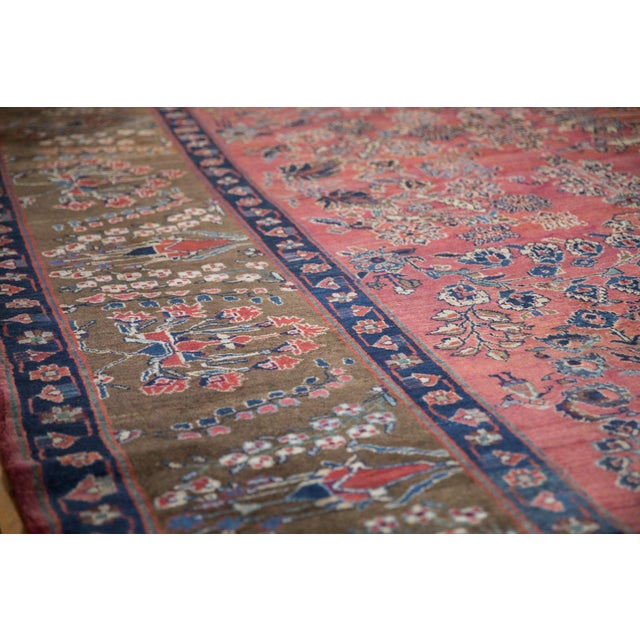 Antique Mohajeran Sarouk Carpet - 11' x 13'4" For Sale - Image 12 of 14