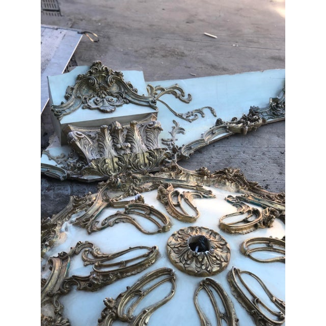 Modern Mohammad Hadid Estate Gold Leaf Ceiling Medallion For Sale - Image 9 of 13