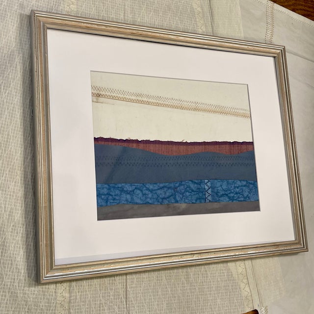 Contemporary Semi-Abstract​ Mixed Media Nautical Sailcloth Landscape​ - By JJ-Hogan | the Fragments of Your Life Unify, Framed For Sale - Image 4 of 10