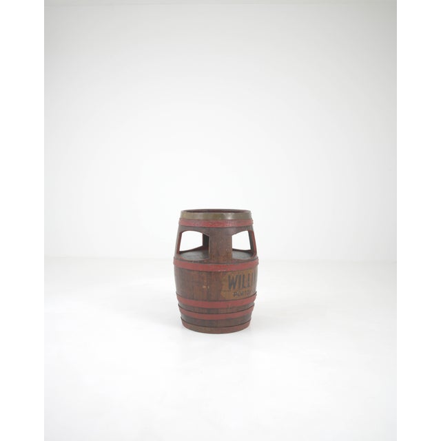 20th Century Portuguese Wooden Barrel Side Table For Sale - Image 10 of 18