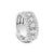 Haus of Brilliance .925 Sterling Silver 2.0 Cttw Lab Grown Diamond Three-Row Pavé Band Ring - Size 7 For Sale - Image 4 of 6