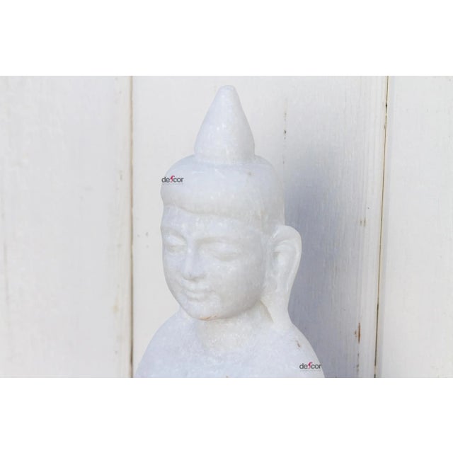 1990s Shan Style Burmese White Buddha For Sale - Image 5 of 11