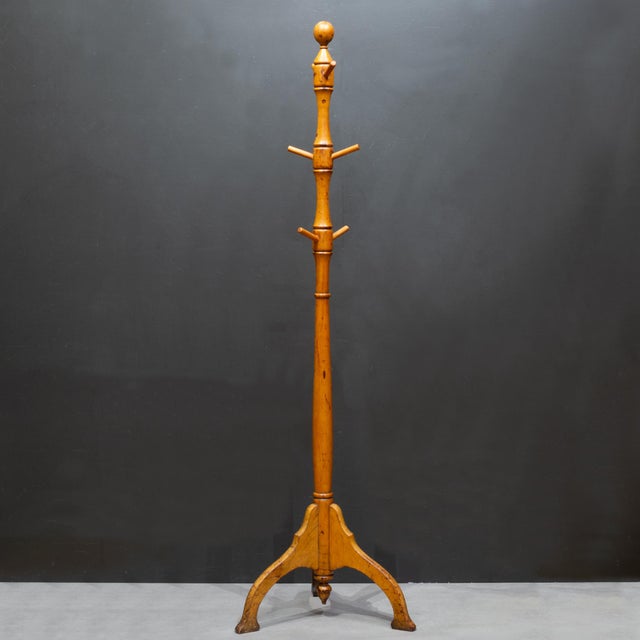 Early 20th Century Early 20th C. Turned Maple Coat Rack For Sale - Image 5 of 6