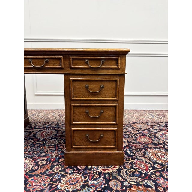 English Desk with Green Inlay For Sale - Image 11 of 18