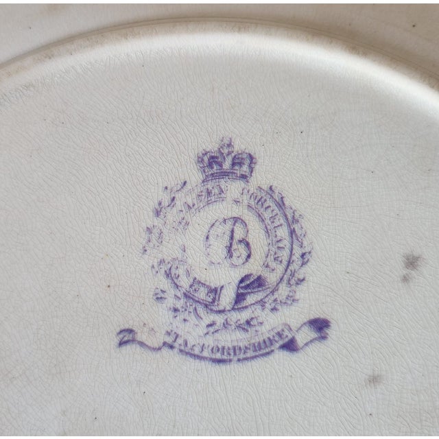 Victorian Staffordshire Lavender Transferware Plate with Chusan Pattern from Clementson Brothers For Sale - Image 9 of 12