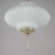 Mid-Century Ribbed Milk Glass & Brass Globe Pendant Attributed to Stilnovo For Sale - Image 13 of 18