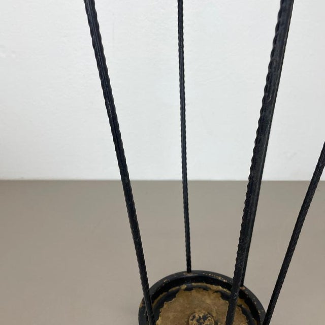 Mid-Century Bauhaus Style Brass and Metal Umbrella Stand, France, 1950s For Sale - Image 6 of 17