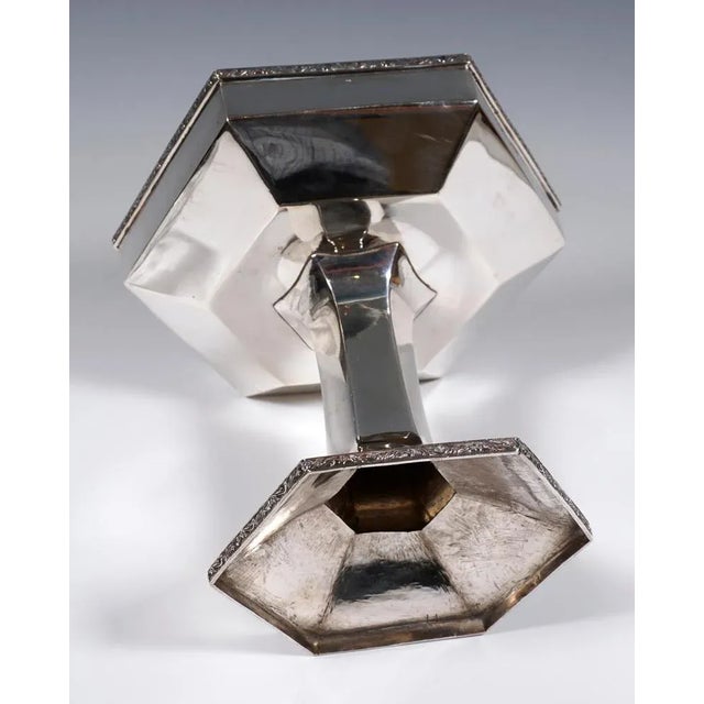 Metal Art Nouveau Silver Centerpiece by Viennese Master, 1900s For Sale - Image 7 of 8