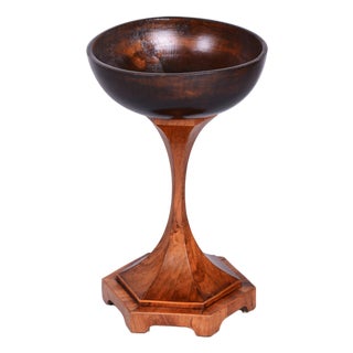 Biedermeier Walnut Bowl from Josef Danhauser, Austria, 1820s For Sale