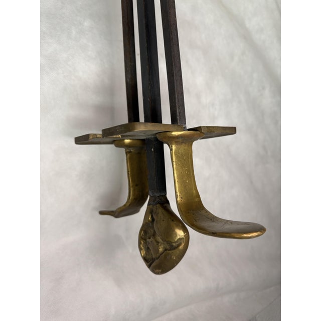 Bronze Fireplace Set by David Marshall, Set of 5 For Sale - Image 9 of 15