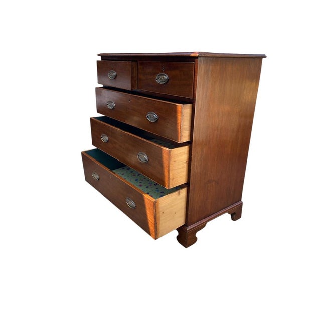 Georgian Mahogany Two Over Three Five Drawer Chest For Sale - Image 9 of 13