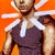 Contemporary Cedric Vu "This Particular Self" Tufted Yarn Portrait, Radiating Rays, Orange and Red, Contemporary California Textile Art, Pop Art, 2025 For Sale - Image 3 of 8