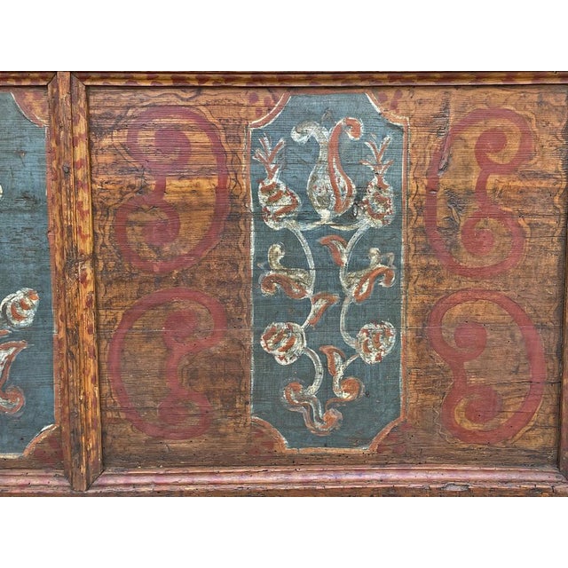 Blue 18th Century Tyrolean Painted Chest For Sale - Image 8 of 15