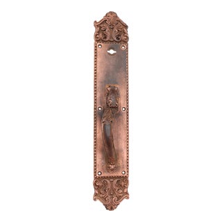 Antique Victorian Yale & Towne Cast Iron Door Pull For Sale
