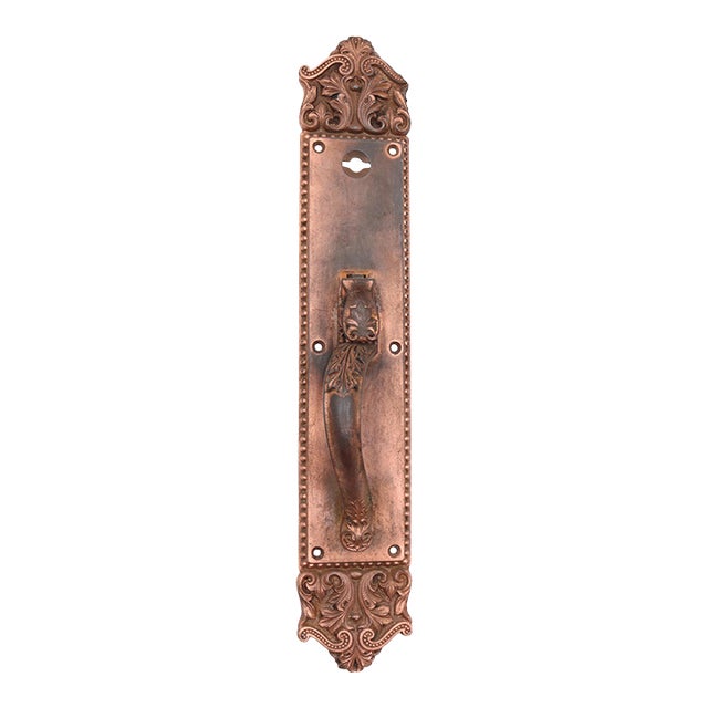 Antique Victorian Yale & Towne Cast Iron Door Pull For Sale