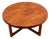 1960s Mid Century Danish Modern Coffee Table Round Solid Teak Niels Bach Randers MCM For Sale