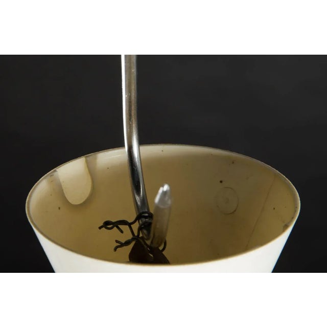 Teak & Opaline Glass Cascading Boomerang Chandelier from Philips, 1950s For Sale - Image 6 of 9