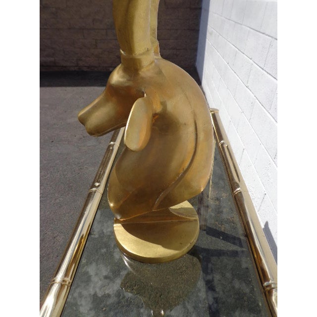 Mid 20th Century Brass Antelope Gazelle Statue For Sale - Image 4 of 10