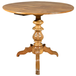 Cherry Wood Pedestal Table