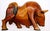 Large Vintage Mid-Century Modern Hand Carved Wood Bull Sculpture Measures 9 1/2" long, 3 1/2" wide and 6 1/2" tall. This...