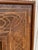 Wood Antique Geometrical Marquetry Inlaid Mahogany Mirror With Ebonized Carved Crest For Sale - Image 7 of 10