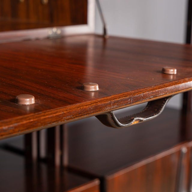 Vintage Italian Modular Hardwood Wall Cabinet by Franco Albini, 1950 For Sale - Image 15 of 18