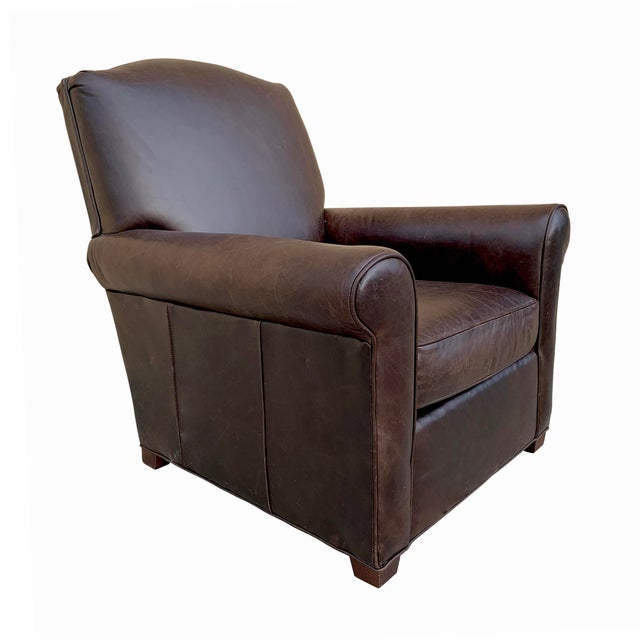 English Style Leather Club Chair Chairish