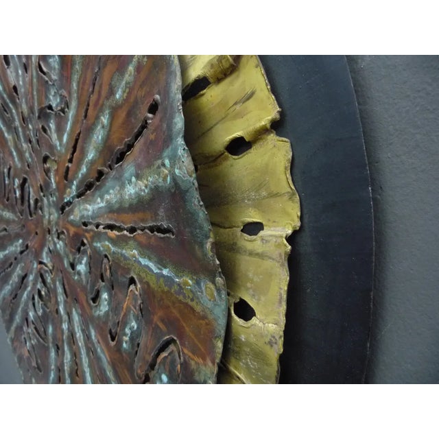 Black Decorative Copper Wall Artwork, 1970s For Sale - Image 8 of 10
