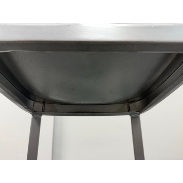 Emeco Style Industrial Modern Aluminum Ladder Back Counter Stools, Pair For Sale - Image 12 of 12