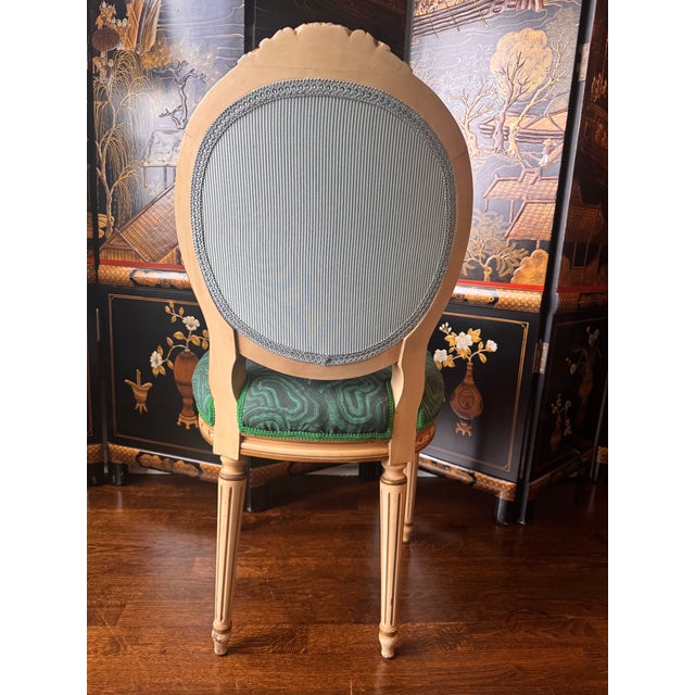 Vintage Louis XVI Malachite Side Chair For Sale - Image 10 of 10