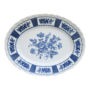 1980s Myott "Melody" Blue & White Serving Platter
