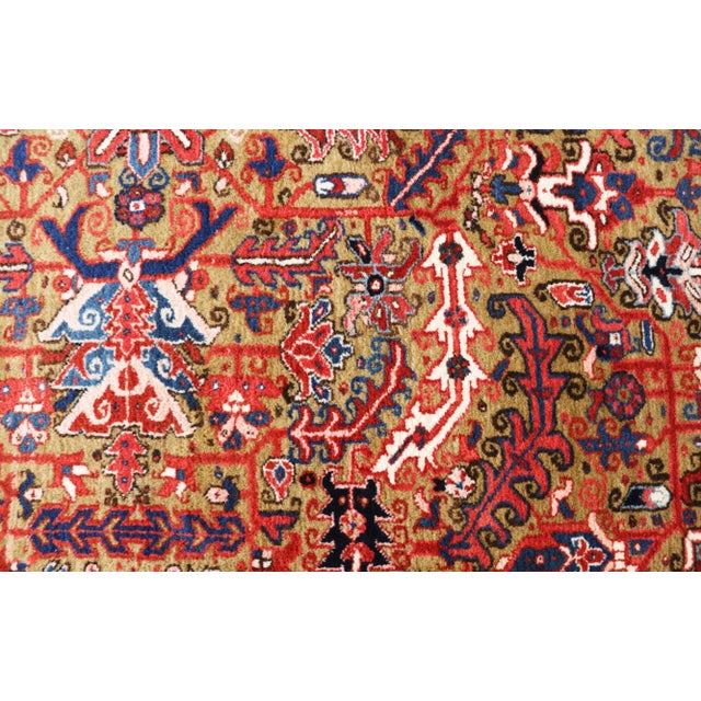 Metal .Antique Persian Heriz Carpet, 7'4" X 9'10" For Sale - Image 7 of 9