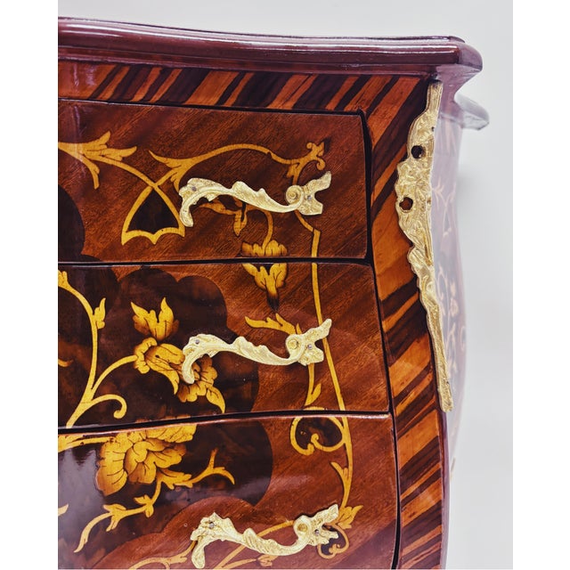 Brown Louis XV Wooden Commode from Green Square For Sale - Image 8 of 12
