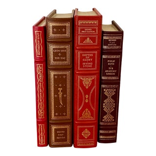 1980s Franklin Mint Signed First Edition Leather-Bound Books - Set of 4 For Sale
