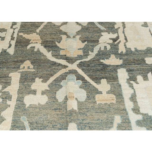Oushak Rug 9'4" x 12'1" For Sale - Image 4 of 4