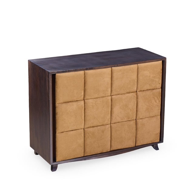 Gilbert Rohde for Herman Miller Model 4140 Mid Century Upholstered Chest Dresser - Pair For Sale - Image 10 of 11