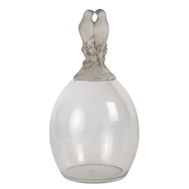 Glass Vintage Tourterelles Vase by René Lalique, 1925 For Sale - Image 7 of 7