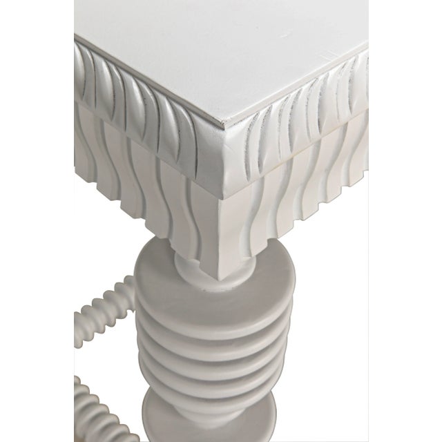 White Portuguese Desk, Solid White For Sale - Image 8 of 12