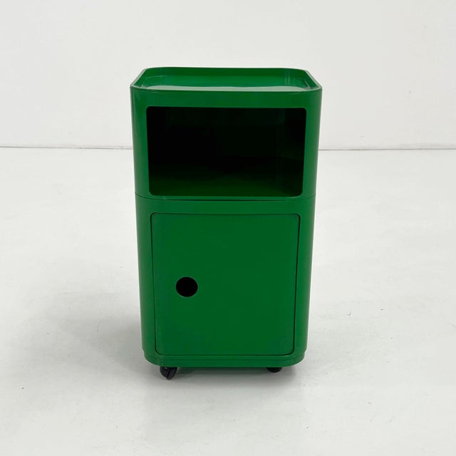 Green Componibili Storage Unit by Anna Castelli for Kartell, 1970s, in Good conditions. Designed 1970 to 1979 This piece...