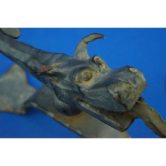 Wrought Iron Candelabras with Dragon Heads, Italy, 1920s, Set of 2 For Sale - Image 18 of 18