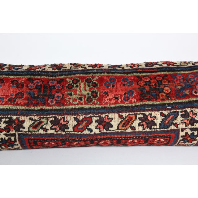 Early 20th Century Antique Tribal Handmade Decorative Rug Pillow Cover -16'' X 48'' For Sale - Image 5 of 13