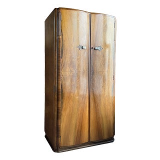 Art Deco English Wardrobe, 1890s For Sale