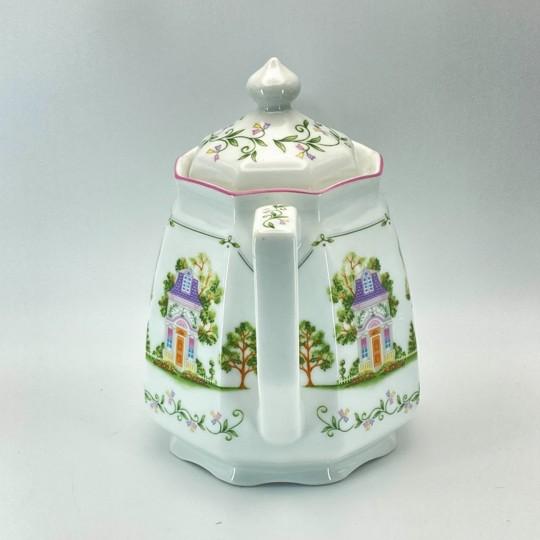 1990s 1995 The Lenox Village / Spice Village Coffee Pot With Lid Vintage (Unused) For Sale - Image 5 of 18