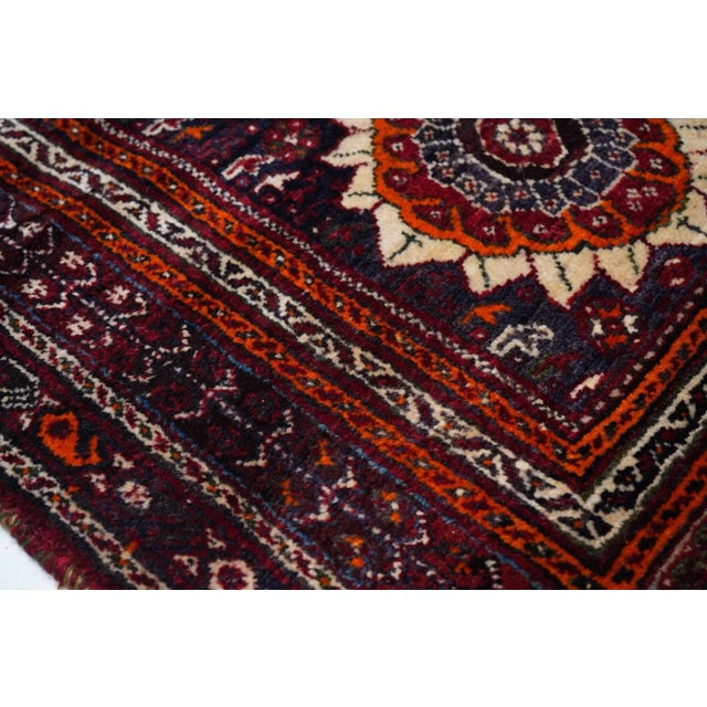 Mid 20th Century Vintage Shiraz Rug 7'0'' X 10'7'' For Sale - Image 5 of 11
