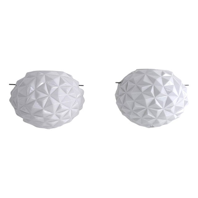 Italian Murano Glass Wall Sconces in Modern Geometric Shape, 1990s, Set of 2 For Sale
