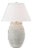 Marie Flanigan by Visual Comfort Signature Avedon Large Table Lamp in Plaster White Rattan with Linen Shade For Sale