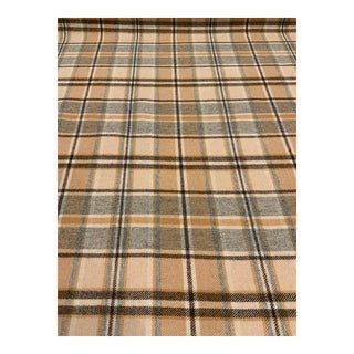 Pindler Gray and Taupe Tartan Camel 5261 Plaid Designer Fabric - 3 Yards For Sale